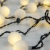 80 Χριστουγεννιάτικα λαμπάκια LED σειρά άσπρες μπάλες Φ2 εκ σε θερμό λευκό με επέκταση έως 3 | Eurolamp | 600-11912